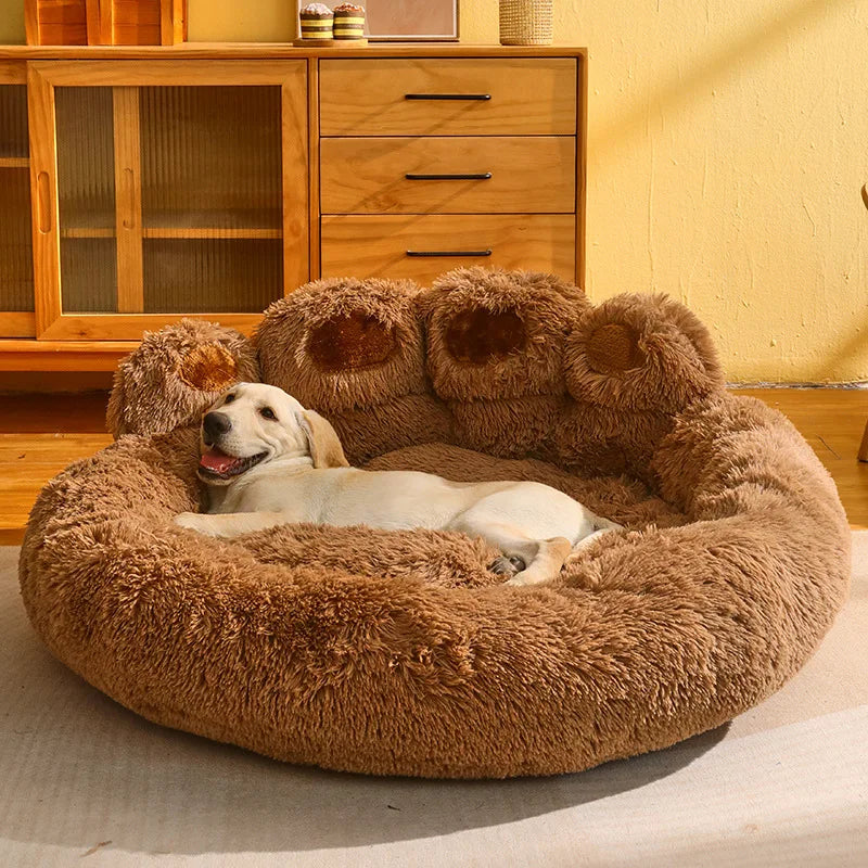 Large Fluffy Dog Bed for Larger Dogs - Super Soft & Warm