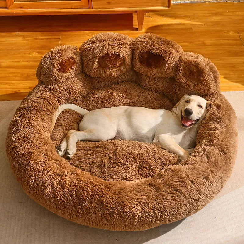 Large Fluffy Dog Bed for Larger Dogs - Super Soft & Warm