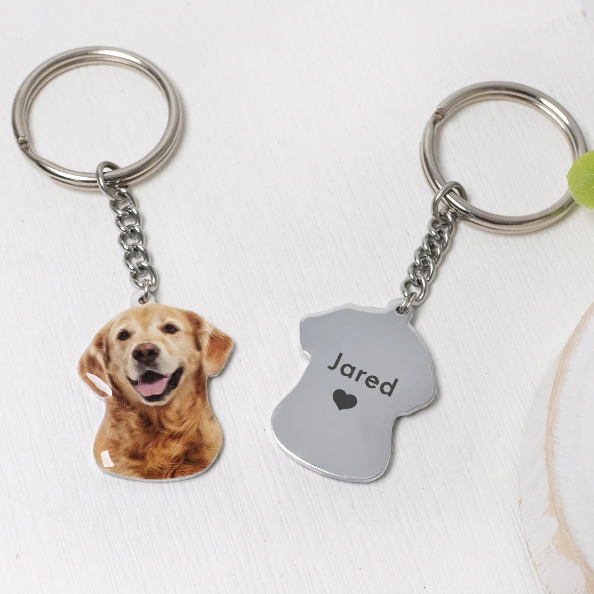 Custom Pet Photo Keychain With Your Pets Name & Picture