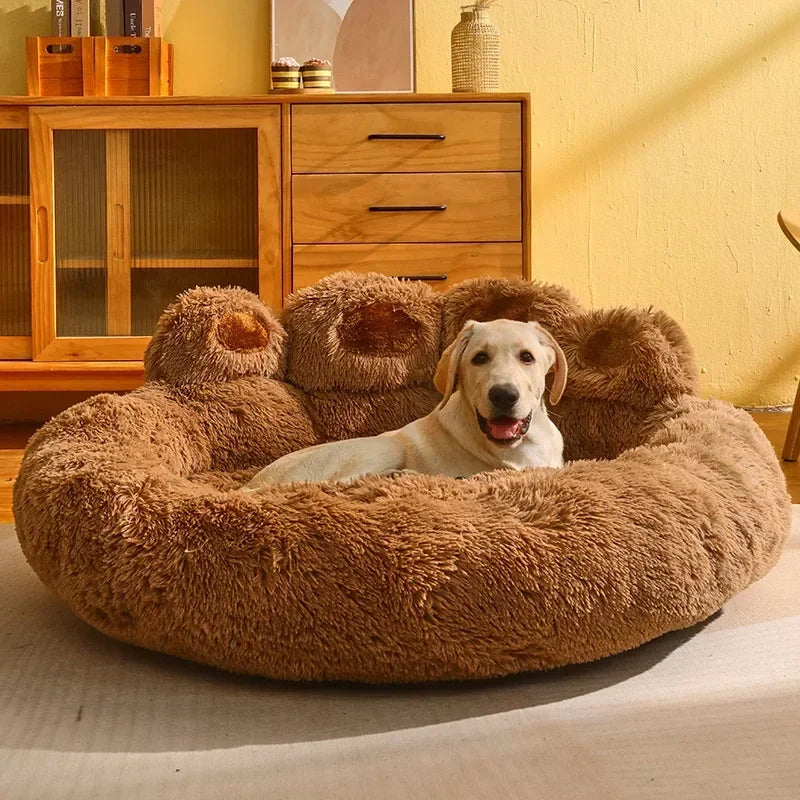 Large Fluffy Dog Bed for Larger Dogs - Super Soft & Warm