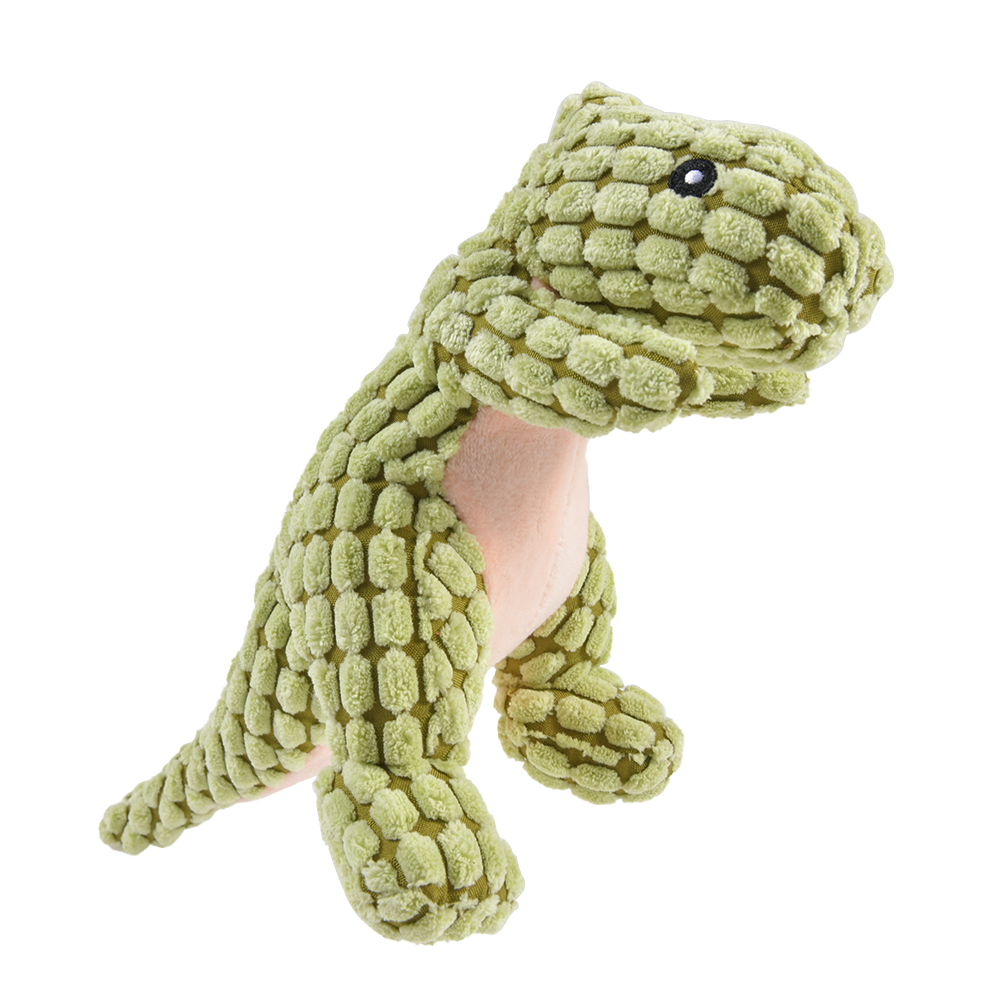 Interactive Plush Colourful Dinosaur Chew Toy For Dogs.