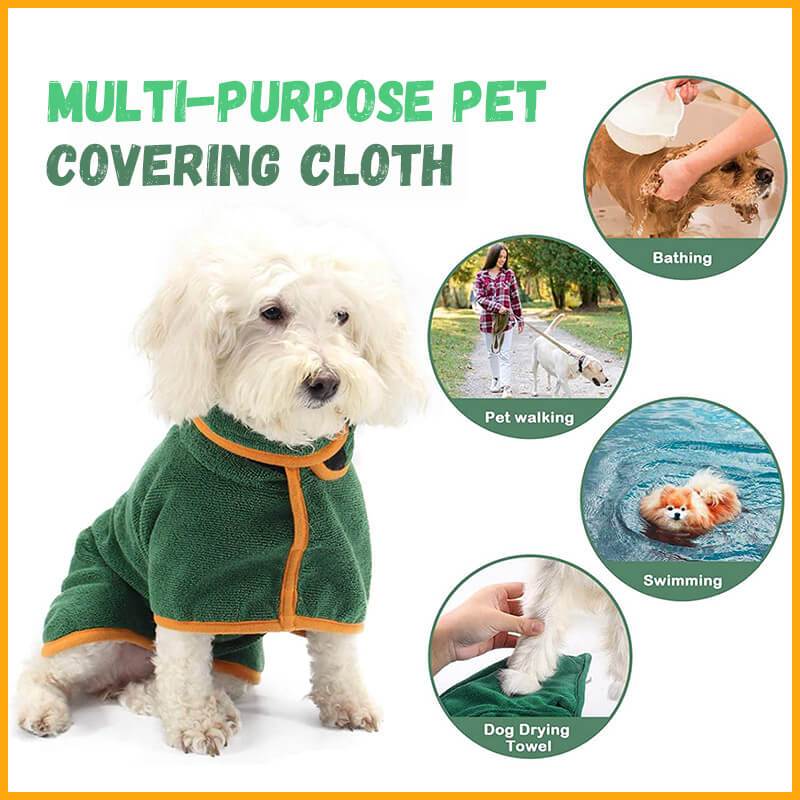 Super Soft Luxury Dog Bathrobe Towel - dries your dog super quick