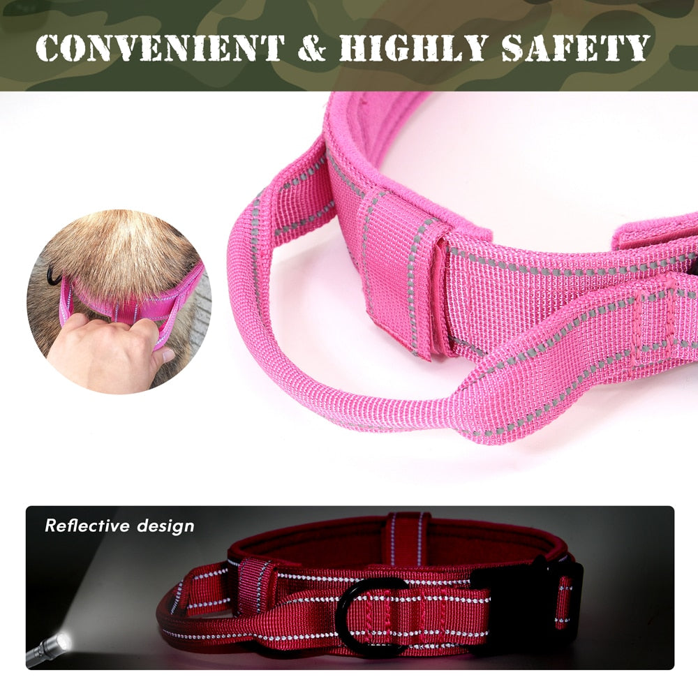 Personalized Military Tactical Adjustable Training Collar For Medium and Large Dogs