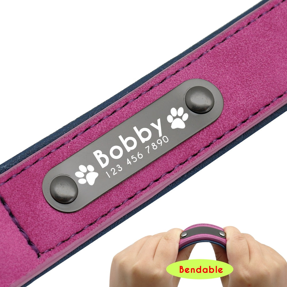 BEST SELLER -High Quality Stylish Personalized Leather Dog Collars