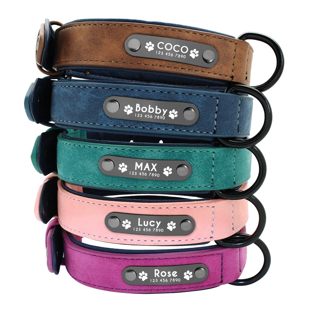 High quality Personalized Leather Dog Collars