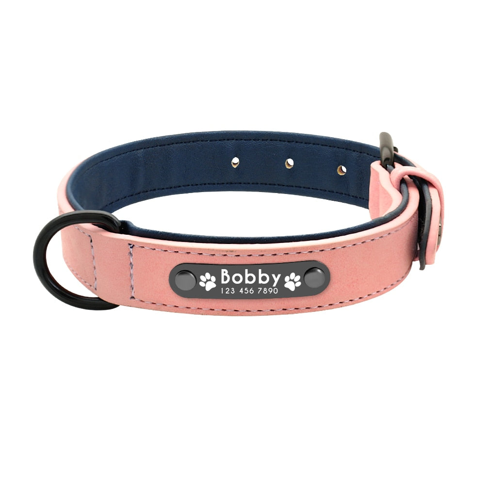 BEST SELLER -High Quality Stylish Personalized Leather Dog Collars