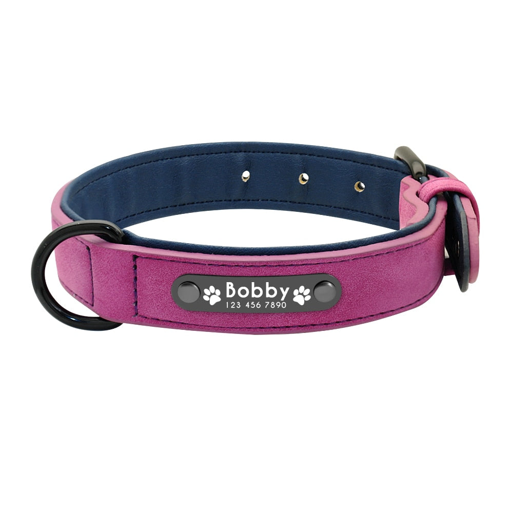 BEST SELLER -High Quality Stylish Personalized Leather Dog Collars