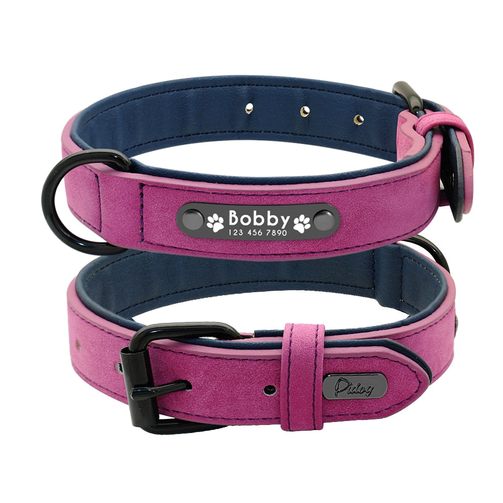 BEST SELLER -High Quality Stylish Personalized Leather Dog Collars