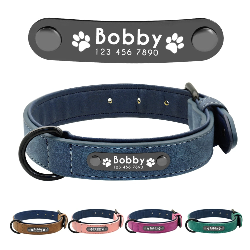 BEST SELLER -High Quality Stylish Personalized Leather Dog Collars