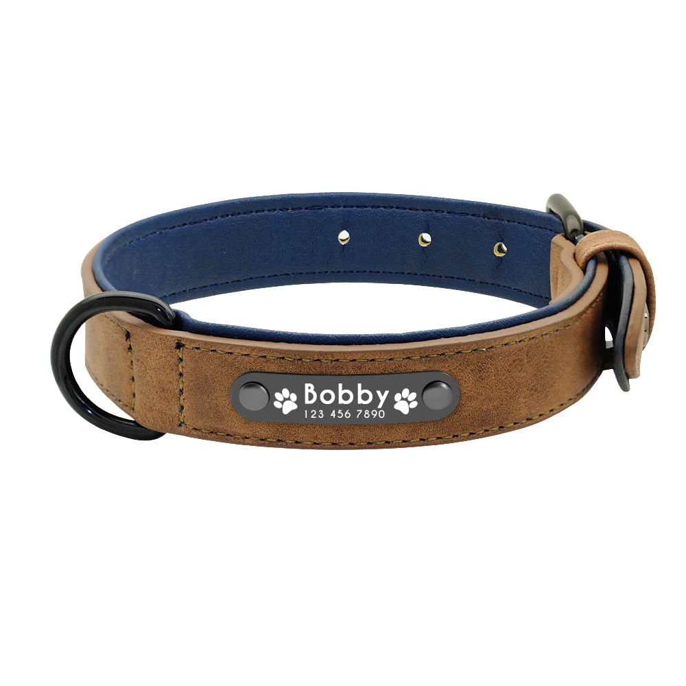 BEST SELLER -High Quality Stylish Personalized Leather Dog Collars