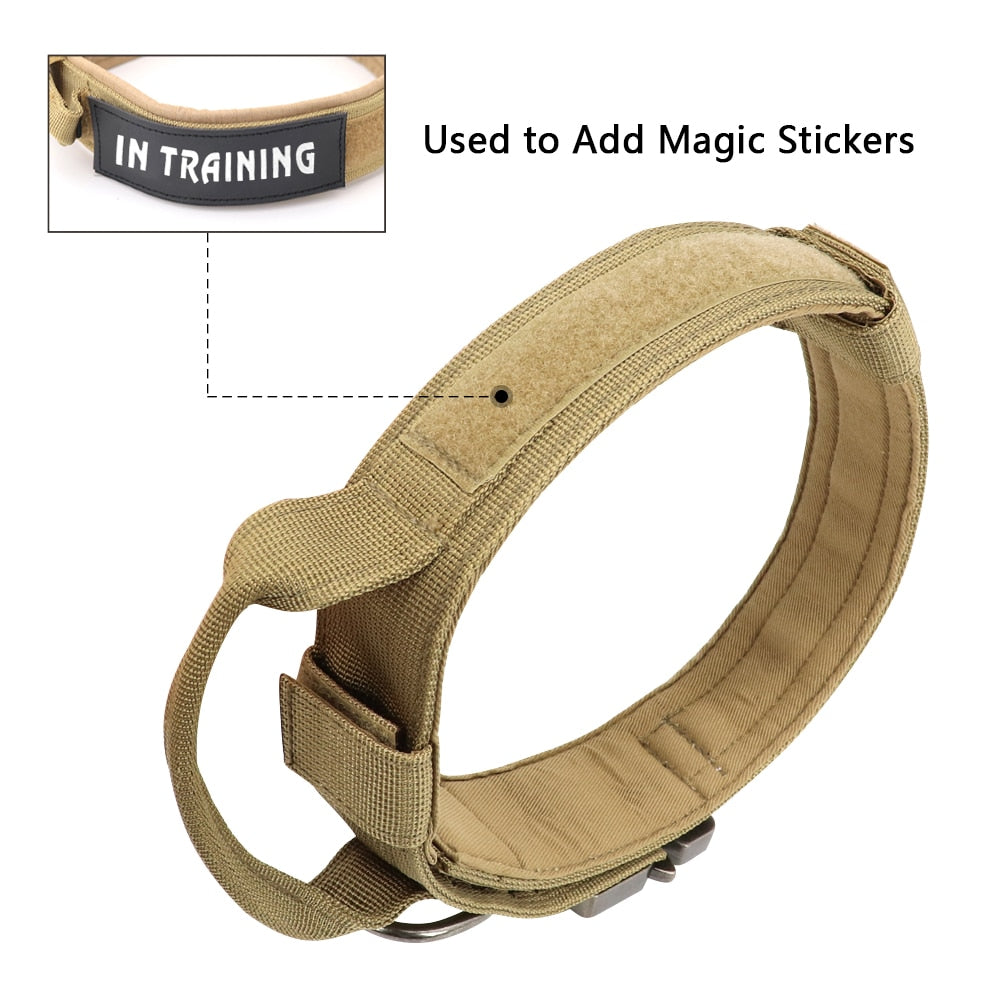 Military Tactical Dog Collar - Ideal for Medium and Large Dogs