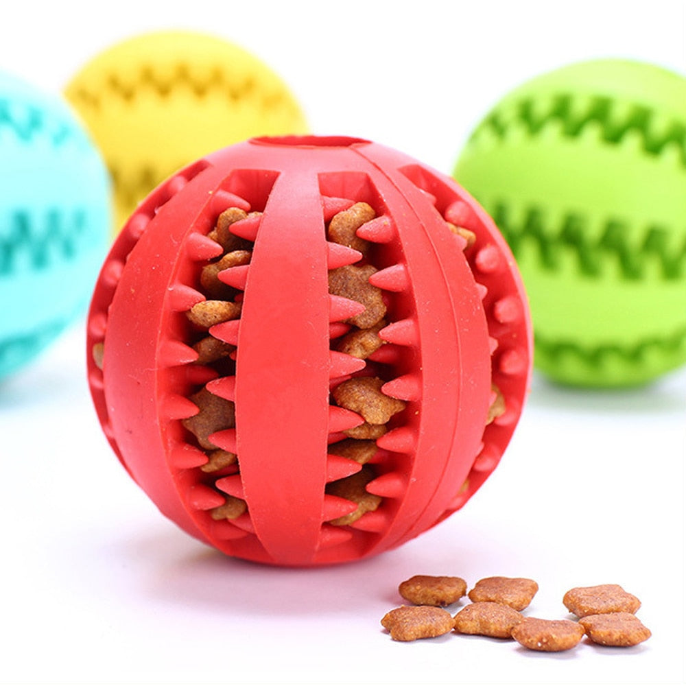 Interactive Rubber Food Ball For Dogs - Keeps Playtime Fun & Rewarding