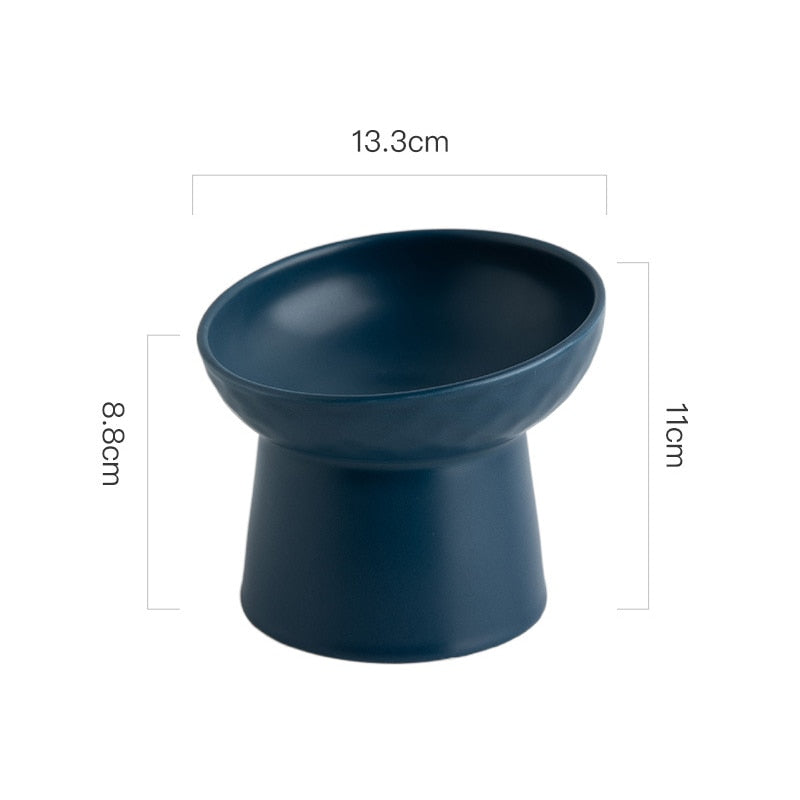 Quality Raised Ceramic Food Bowls - Nordic Style