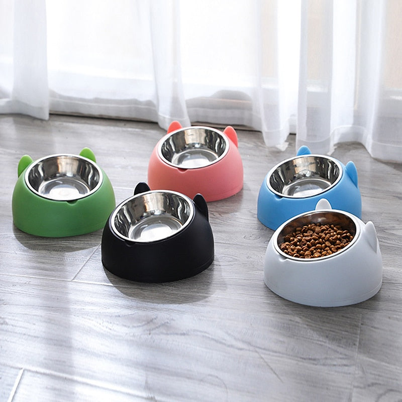 Quality Super Design Tilted Non Slip Food Bowl Stand - Funky Colours