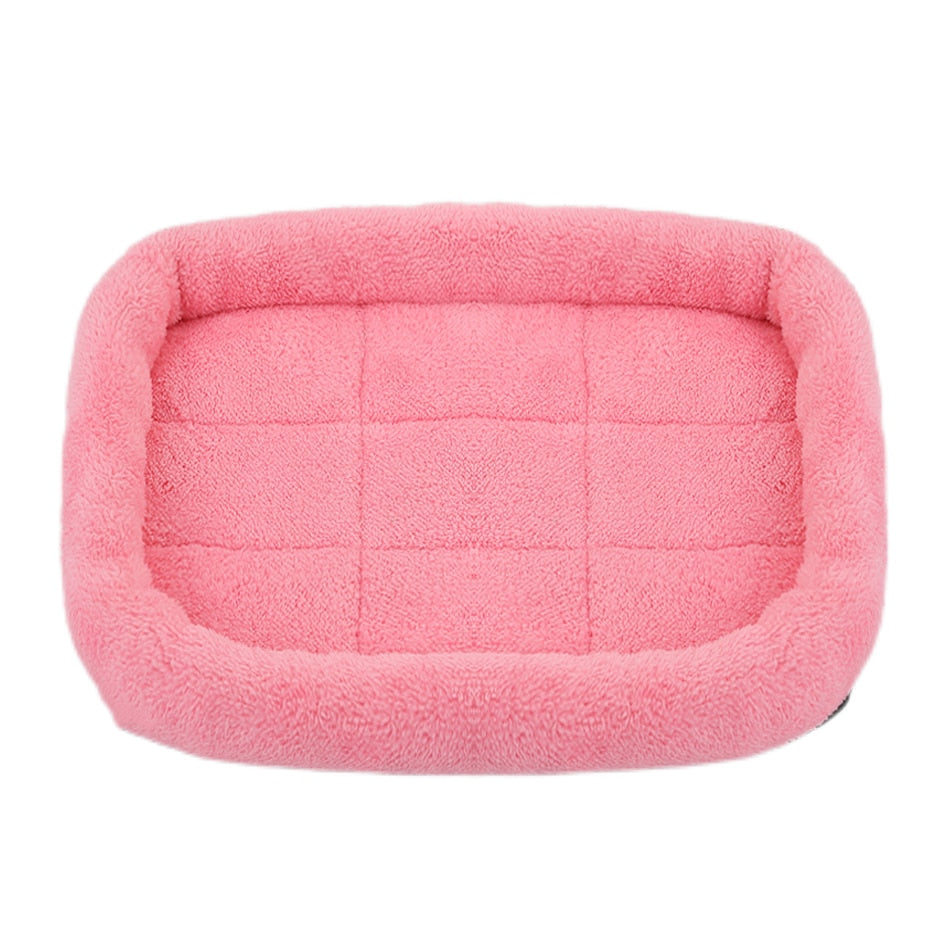 Super Soft Plush Square Dog Winter Beds