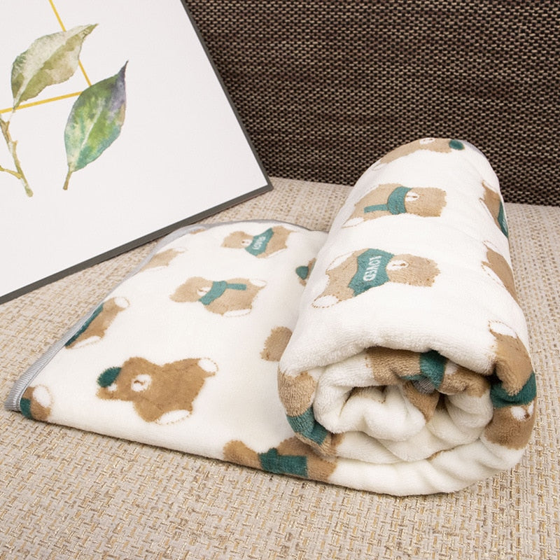 Soft And Warm Winter flannel Dog blanket in a range of designs & colours