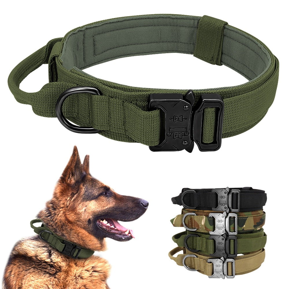 Military Tactical Dog Collar - Ideal for Medium and Large Dogs