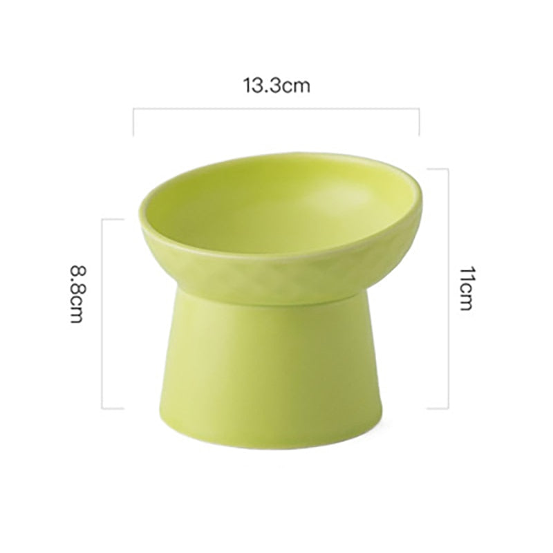 Quality Raised Ceramic Food Bowls - Nordic Style