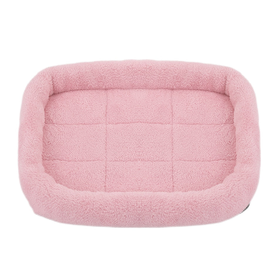 Super Soft Plush Square Dog Winter Beds